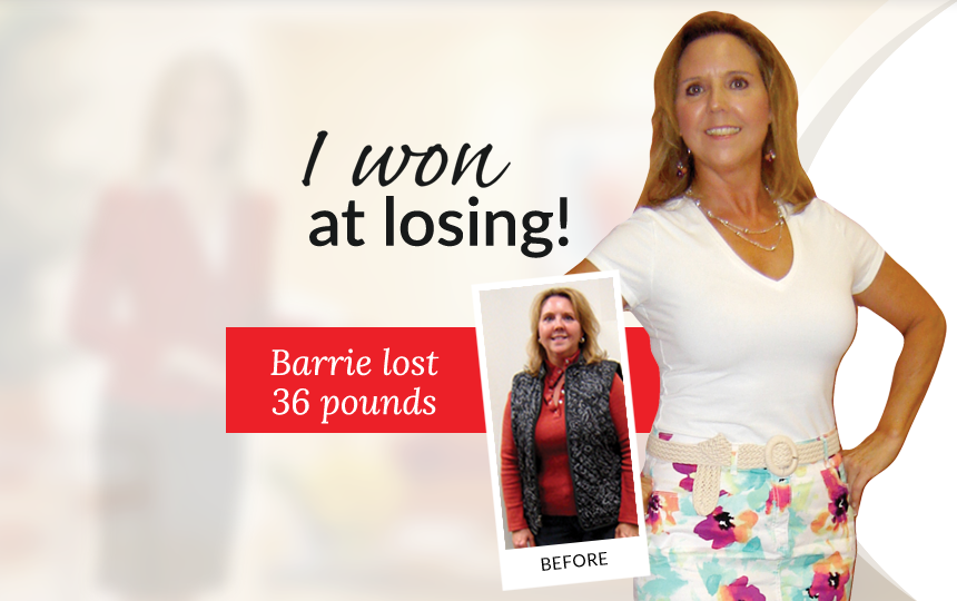 I won at losing! Barrie lost 36 pounds